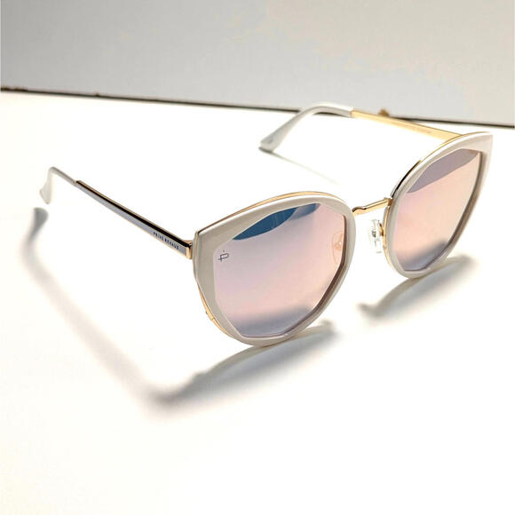 Prive Revaux - The Artist Cat Eye Polarized Sunglasses White/Pink Mirror Eyewear - Picture 1 of 7